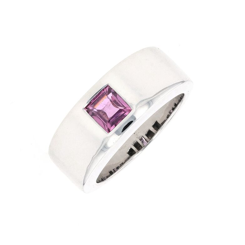 Bague rhodolite 0.61 carat or blanc 13.81g Comme neuf -  reconditionné disponible sur Gemme Les Bijoux